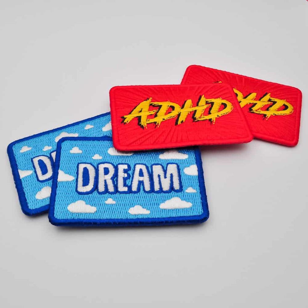 Custom Embroidered Name Patches, Choose Your Own Shape, Colors, and Fonts 