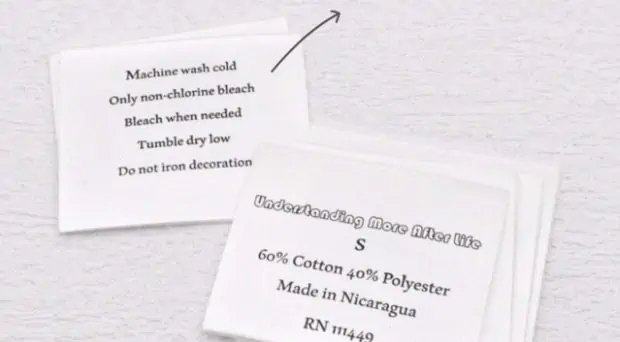 printed label menu